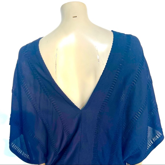 Vintage ROMAN KEFLAY Navy Blue Dress - Picture 9 of 12